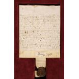 Bacon (Francis, 1561-1626). Grant to Sir Francis Bacon from his mother, Lady Ann Bacon, 1595