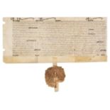 Great Seals of Queen Elizabeth I & King Charles I. A pair of vellum deeds with great seals..., 1559