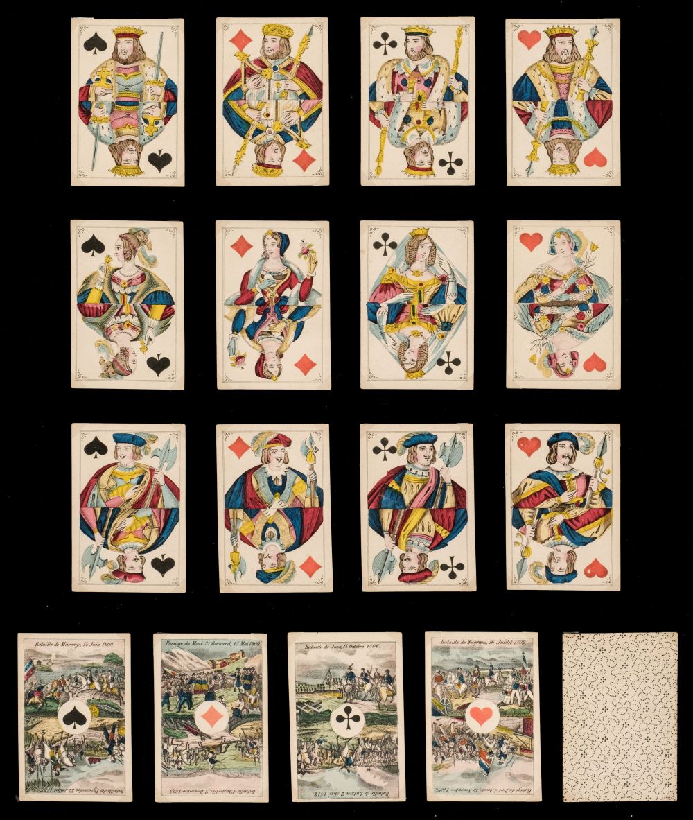 Belgian playing cards. Napoleon's Victories, Turnhout: van Genechten, circa 1880, & 8 others