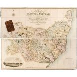 Suffolk. Greenwood (C. & J.), Map of the County of Suffolk..., September 26th 1825