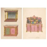 Furniture Designs. Volume containing 50 plates of furniture designs, circa 1822