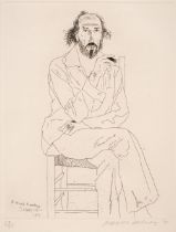 Hockney (David, 1937-). Portrait of Richard Hamilton, 1971, etching and aquatint