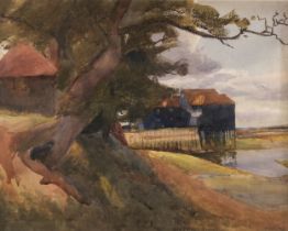 Collister (Alfred James, 1869-1964). Suffolk Landscape, watercolour