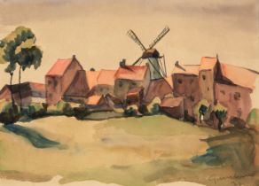 Gurschner (Herbert, 1901-1975). Damme near Brugge, 1937