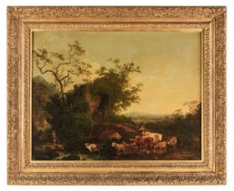 Loutherbourg (Philip James de, 1740–1812) Italianate pastoral landscape, oil on canvas