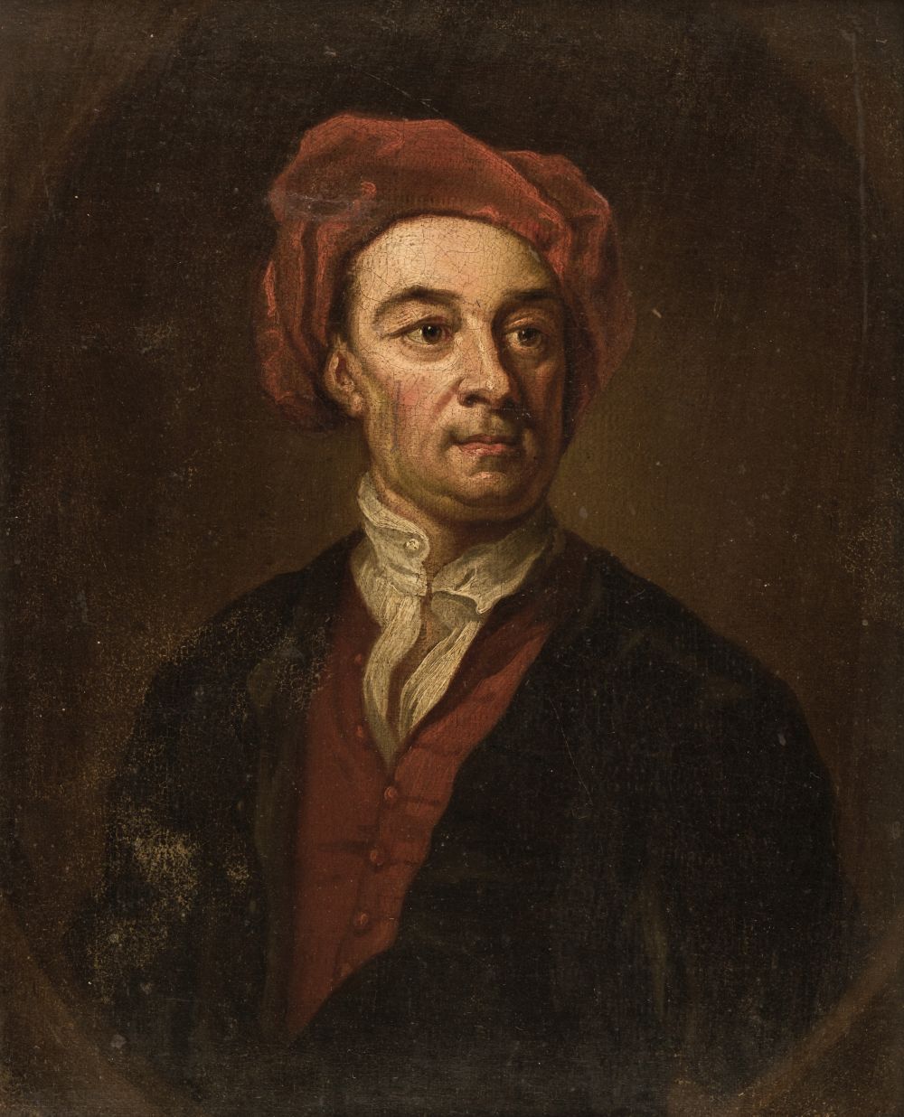 After Godfrey Kneller, Portrait of Jean-Baptiste Monnoyer, oil on canvas