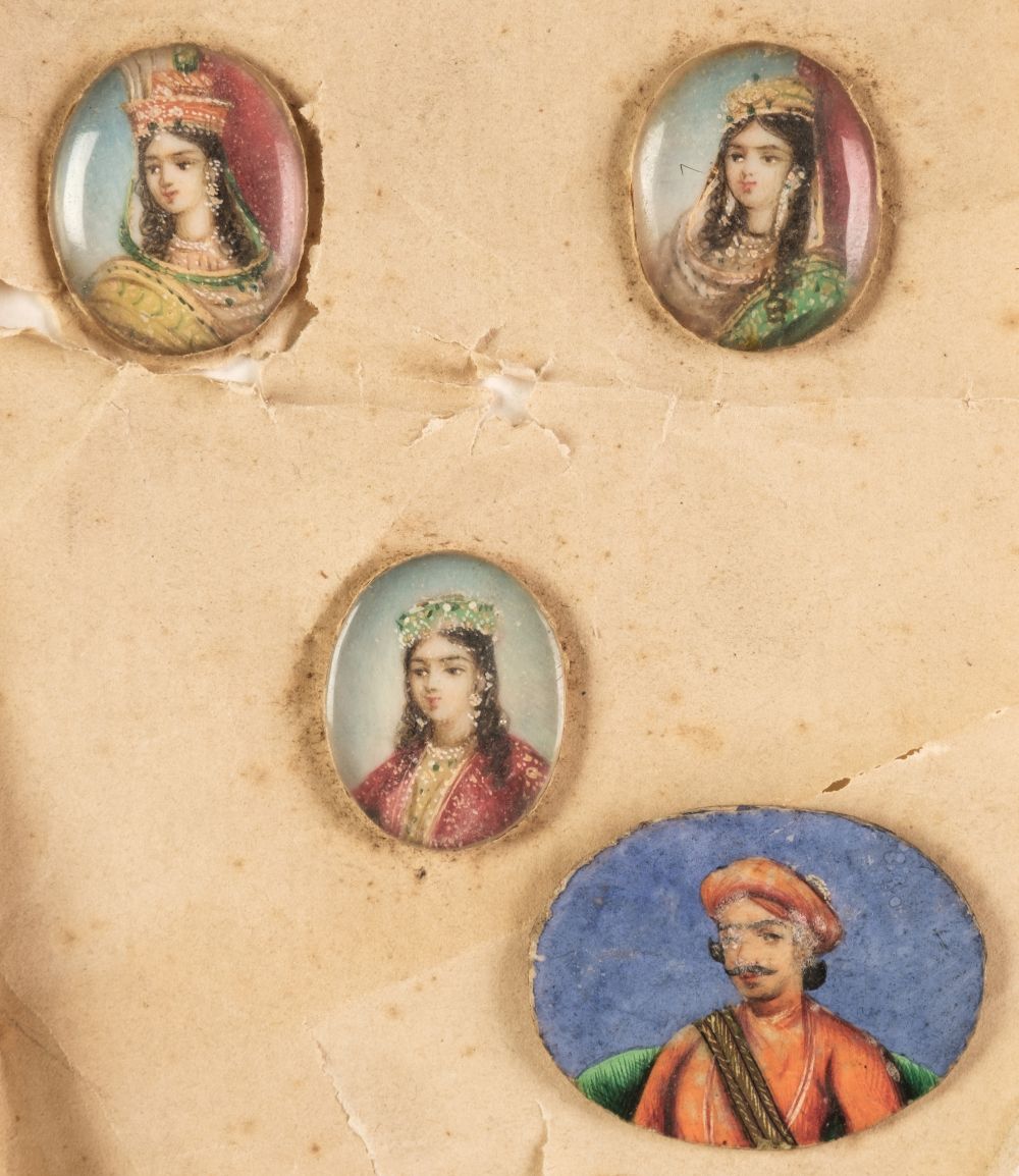 Indian Miniatures. Seven small Indian portrait miniatures, circa 1850, - Image 4 of 4