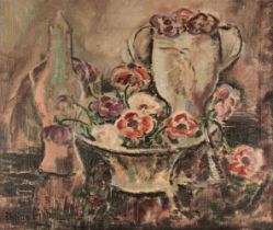 Phelan Gibb (Henry William, 1870-1948). Still Life with Flowers, circa 1946, oil on canvas