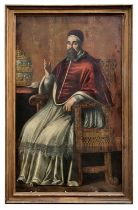 After Pietro da Cortona Portrait of Pope Urban VIII, oil on canvas, 18th century