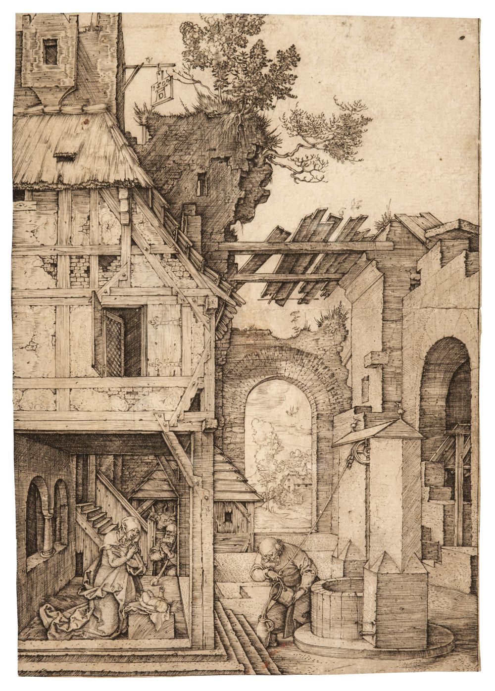 Dürer (Albrecht, 1471-1528). The Nativity, 1504, engraving