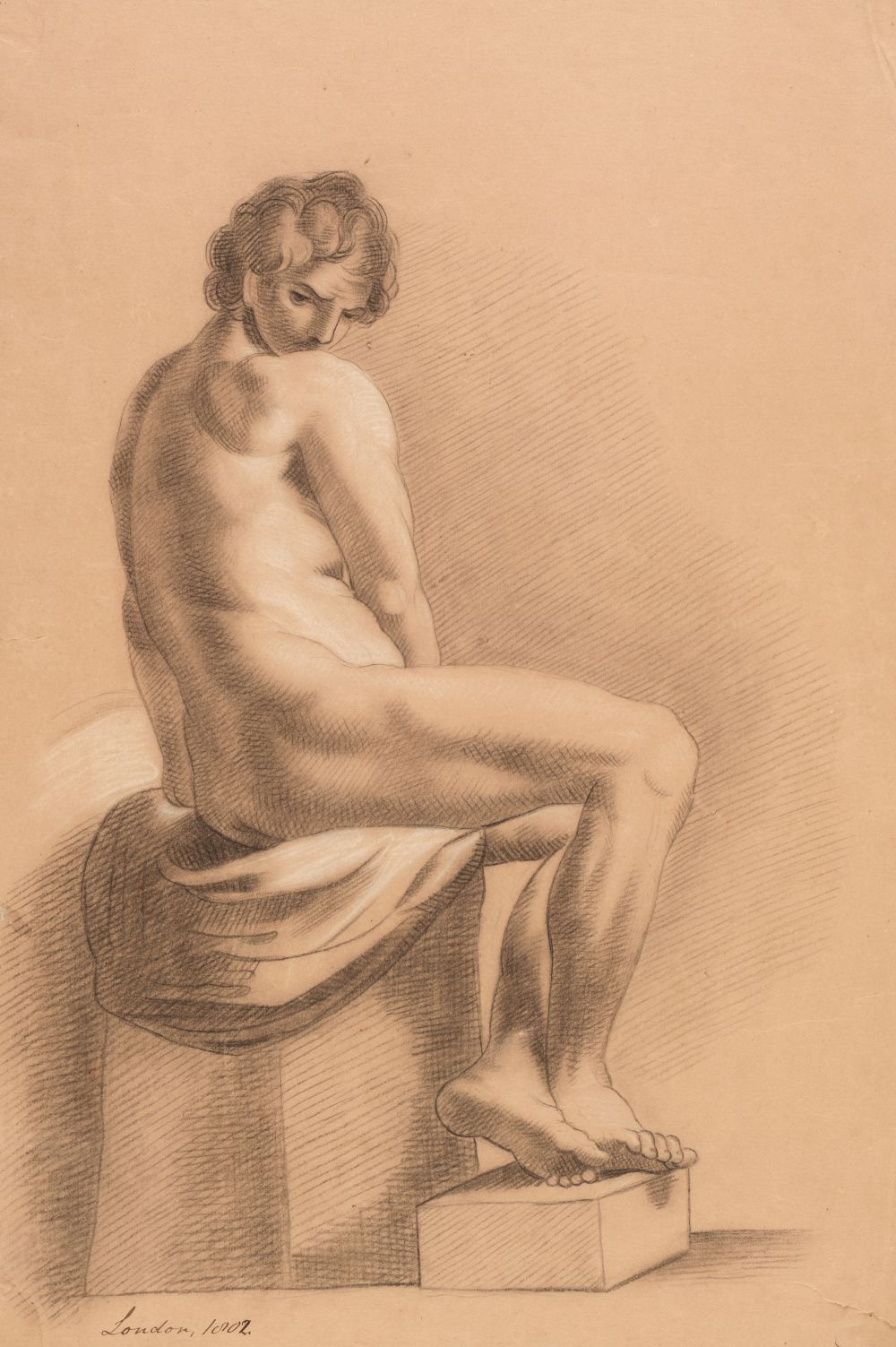 Academy Studies from Life. A collection of 21 mostly black chalk studies, circa 1800 - Image 2 of 5