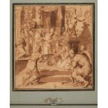 Guerra (Giovanni, circa 1540-1618). Scenes from the life of the Pope, pen and brown ink