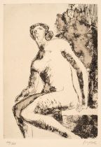 Moore (Henry, 1898-1987). Seated Woman, 1979, etching