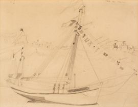 Wood (Christopher, 1901-1930). Gala Flags, Treboul, 1930, pencil