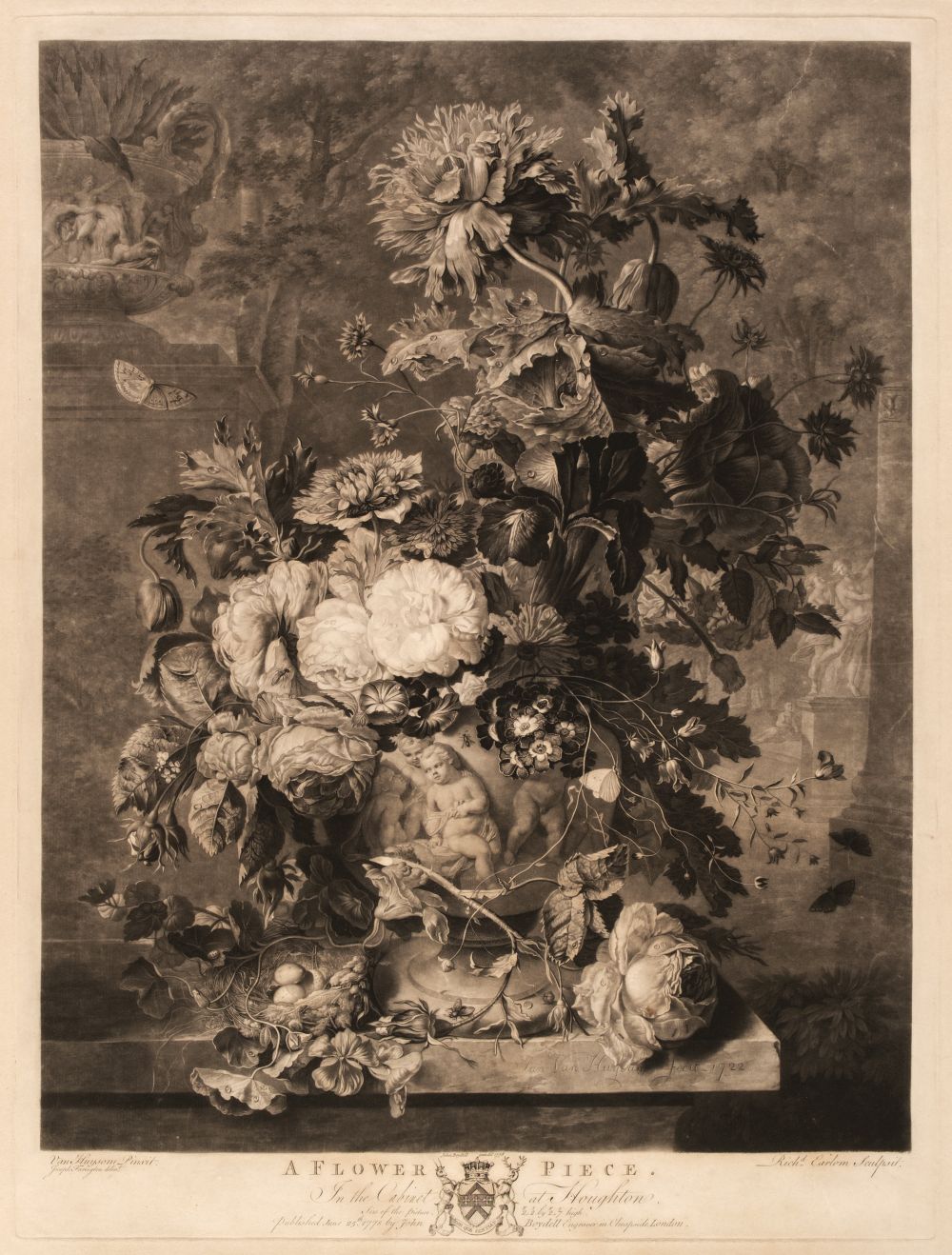 Earlom (Richard, 1743-1822). A Flower Piece, and A Fruit Piece, after van Huysum, 1778, mezzotints
