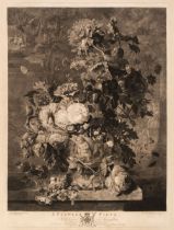 Earlom (Richard, 1743-1822). A Flower Piece, and A Fruit Piece, after van Huysum, 1778, mezzotints