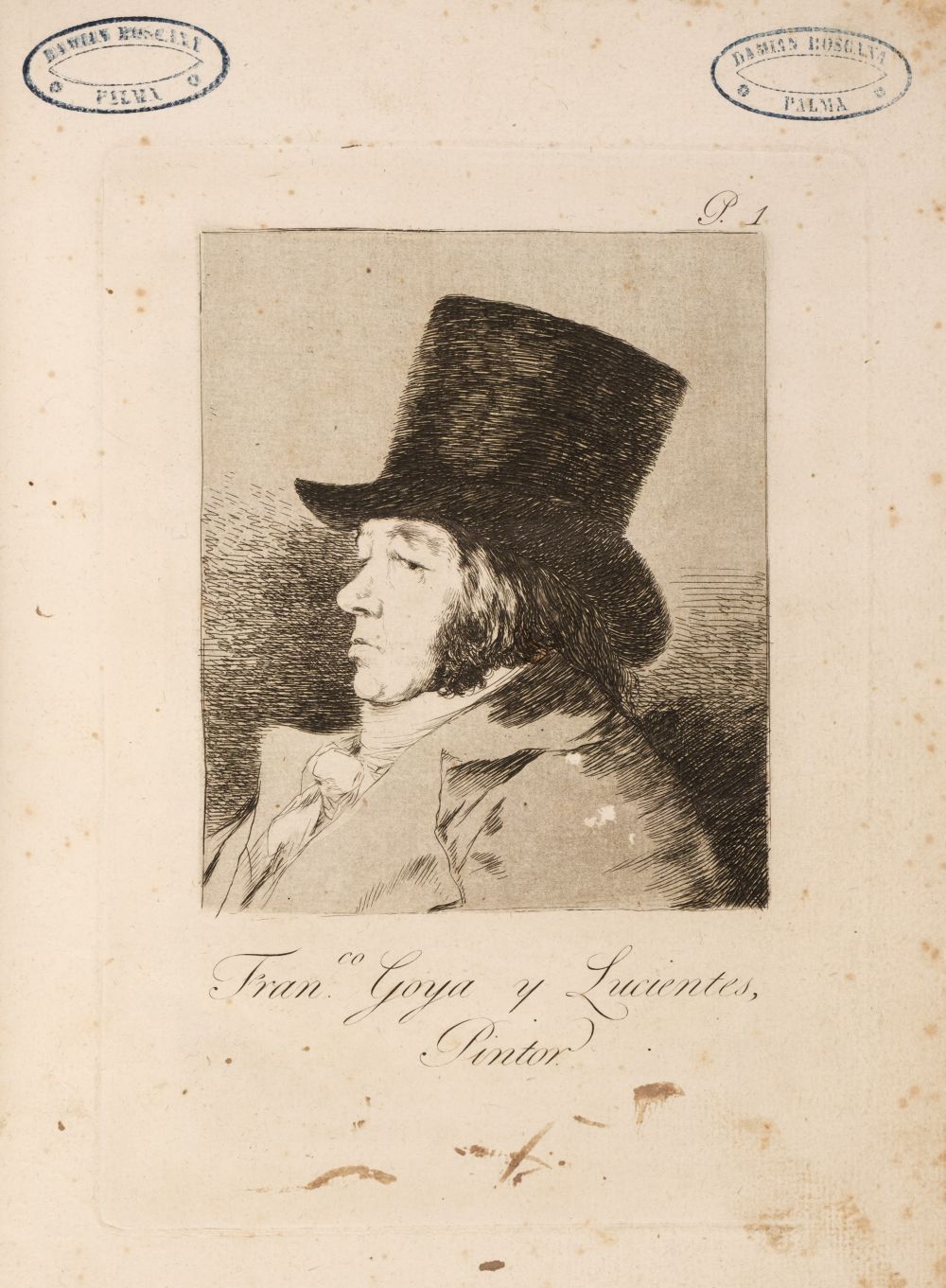 Goya (Francisco de, 1746-1828) Los Caprichos, 1799, the complete set of 80 etchings, FIRST EDITION