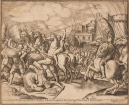 Master of the Die. The Victory of Scipio over Syphax, 1530-1560, engraving