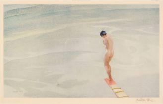 Flint (William Russell, 1880-1969). The Springboard, lithograph
