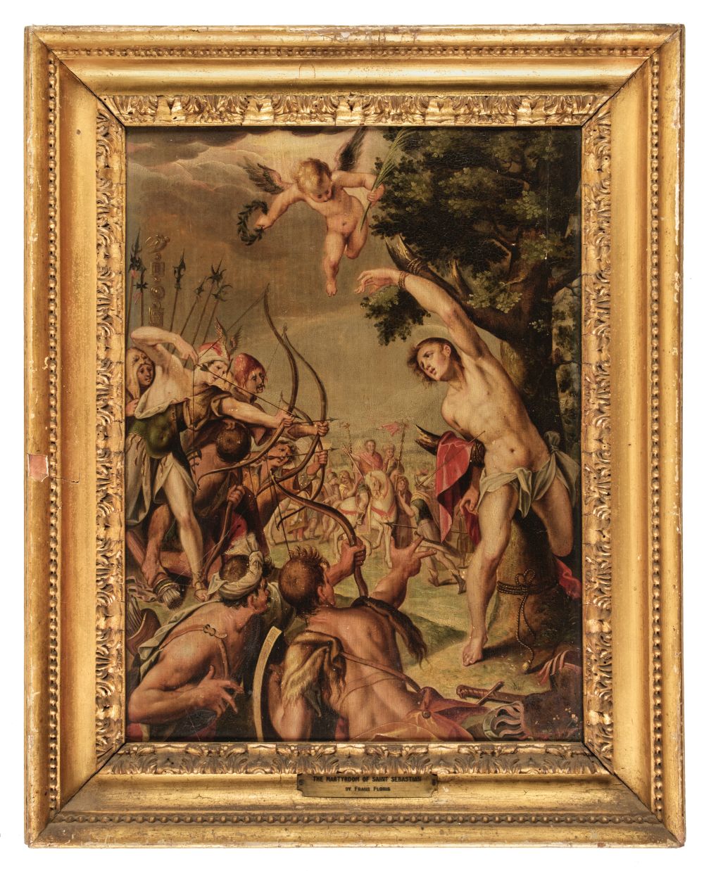 Studio of Hans van Aachen, The Martyrdom of Saint Sebastian, c. 1554, oil on panel