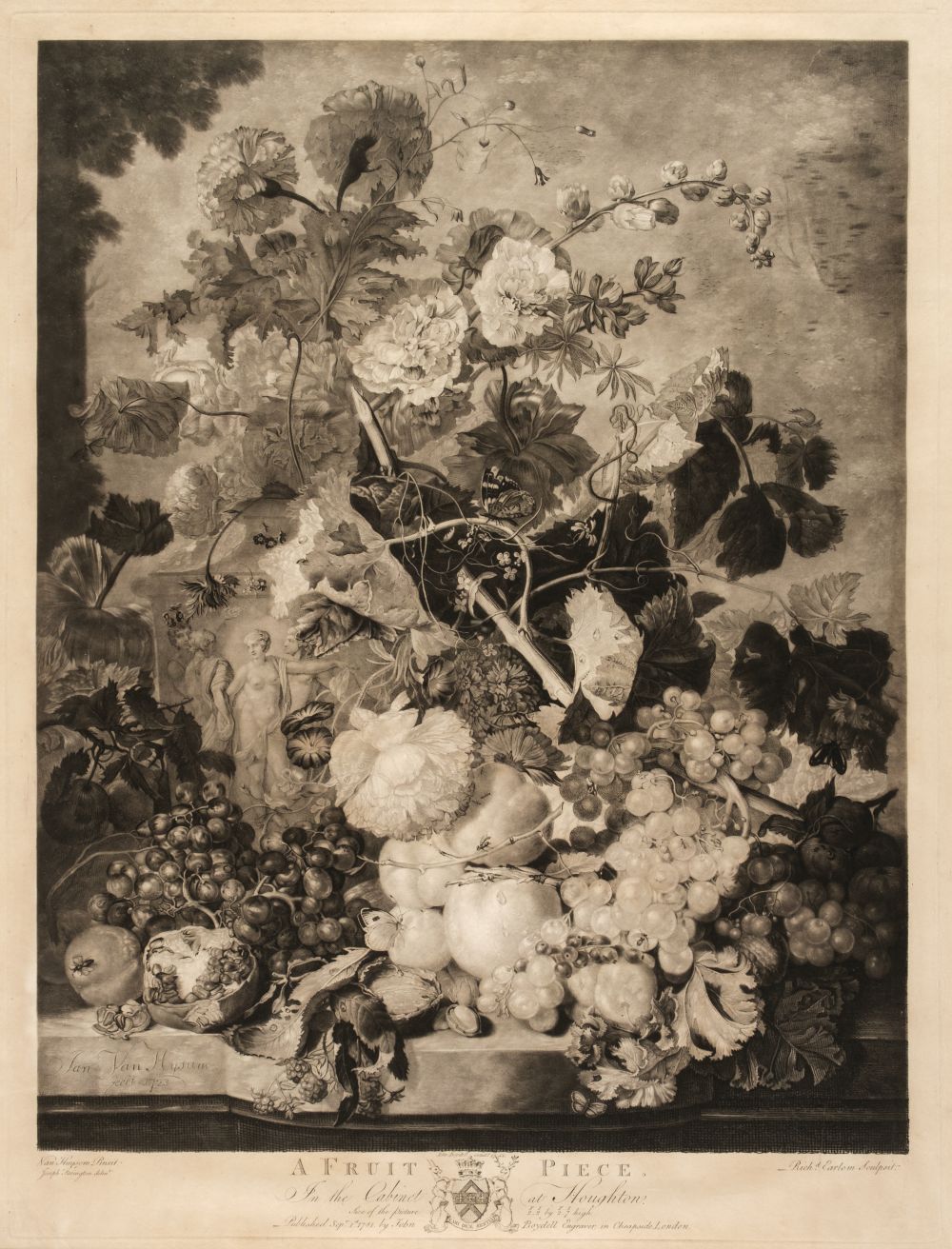 Earlom (Richard, 1743-1822). A Flower Piece, and A Fruit Piece, after van Huysum, 1778, mezzotints - Image 2 of 5