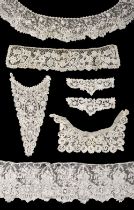 Lace. A collection of lace items, some handmade, 19th-mid 20th century