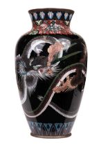 Vase. Japanese Shippo cloisonné vase, Meiji Period