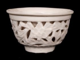 Tea bowl. Double walled Blanc de Chine tea bowl circa 1700-1750