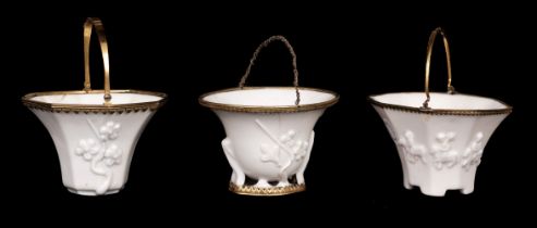 Libation Cups. Chinese Blanc de Chine libation cups, 1660-1680