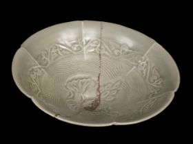 Chinese Yaozhou kiln celadon bowl, Jin Dynasty (1115-1234)