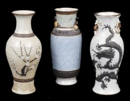 Vases. Chinese Tiexiuhua type porcelain vases, 19th century