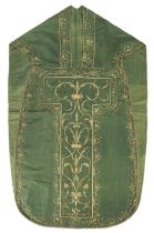 Chasuble. A goldwork silk chasuble, late 18th/early 19th century