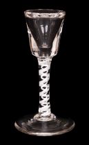 Drinking Glass. A George III opaque twist Toastmasters glass