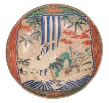 Charger. Japanese kutani polychrome charger (????? Meiji period