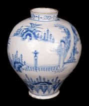 Delft Vase. A Dutch delft shoulder vase circa 1680