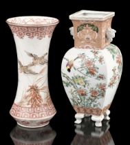 Vases. Japanese Kutani vases, 19th century
