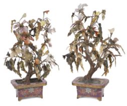 Chinese bonsai tree displays, late 19th or early 20th century