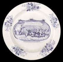 Reform Act. A William IV pottery plate made to commemorate the Reform Act of 1832