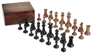 Chess. Edwardian Jaques Staunton weighted chess set