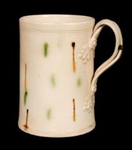 Pottery. A Creamware Pottery Mug, probably Leeds