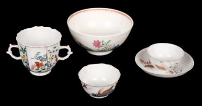 Teawares. Five tea wares with quail motifs