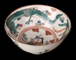 Bowl. Japanese ko-kutani polychrome bowl (????, Edo period