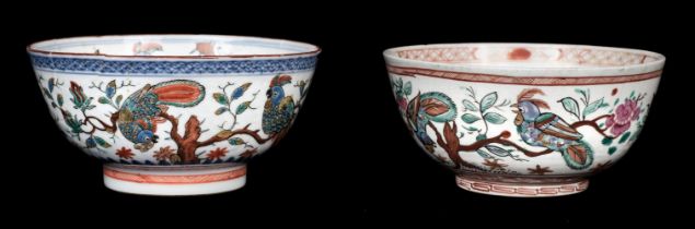 Bowls. 18th Century Japanese polychrome porcelain bowls