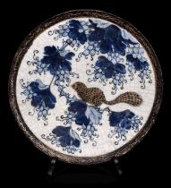 Chinese blue and white Ge porcelain plate, mid to late Qing