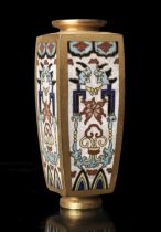 Vase. Chinese cloisonné enamel vase, mid-Qing Dynasty