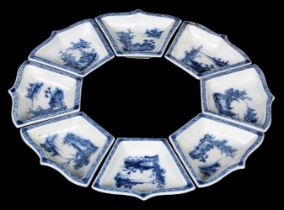 Hors d'Oeuvres Set. Chinese porcelain dishes, Qianlong