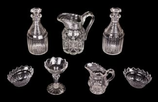 Glassware. A collection of 18th and mostly 19th-century