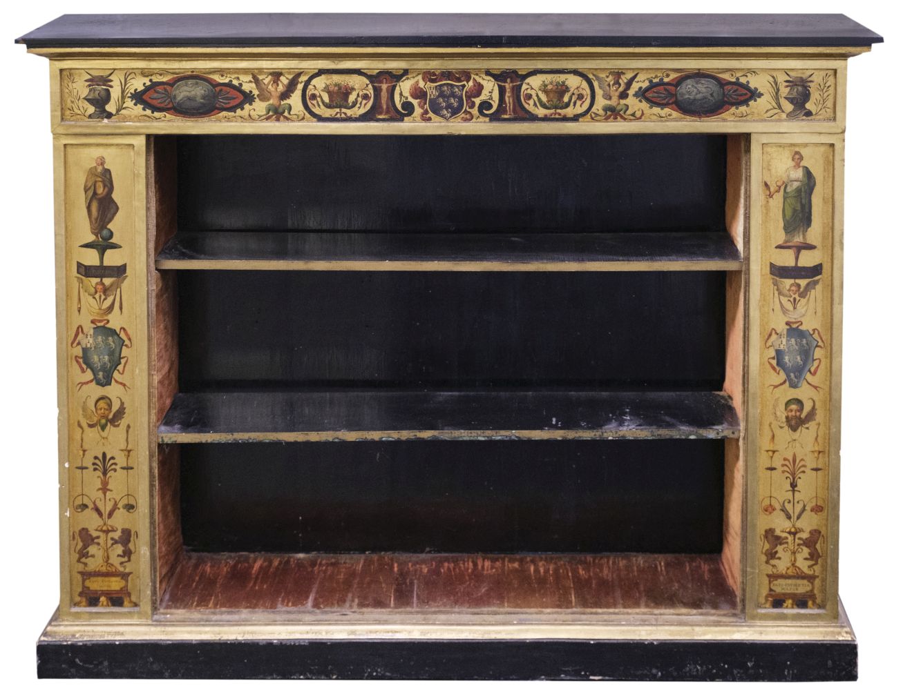 Bookcase. A Victorian Classical influence painted wood bookcase