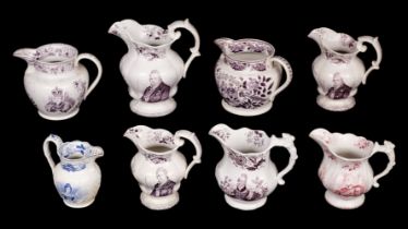 William IV & Queen Adelaide. A coronation pottery jug, circa 1831, and others related