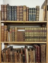 Antiquarian. A collection of mostly 19th century leather bound literature